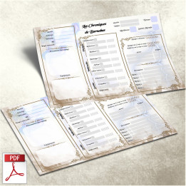 Feuille de personnage – Les Chroniques de Barnabas | Éditions Discordia